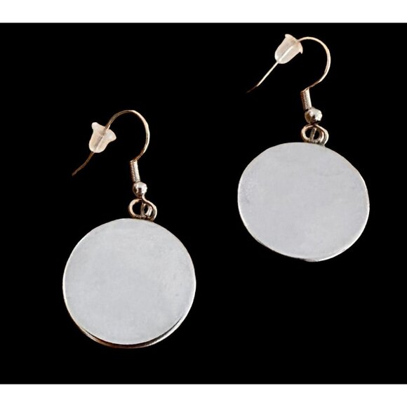 Moon Star Sun Earrings Navy Blue Eclectic Planet Astrology Zodiac Celestial Taro - Picture 12 of 12